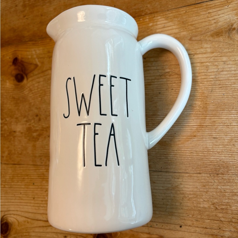 Rae Dunn White Sweet Tea Ceramic Pitcher